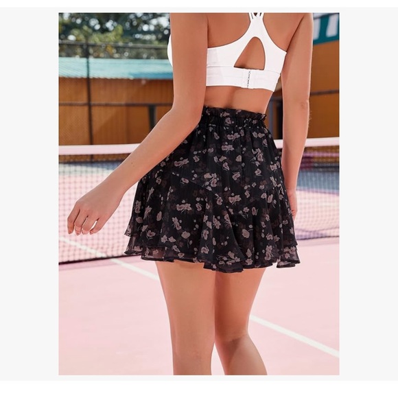 LOMMOJ | Spring/Summer Chiffon Skorts w/Ruffle for tennis or casual wear - Picture 3 of 4